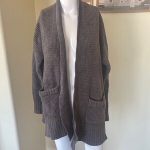 Barefoot Dreams Charcoal Grey Knit Sweater